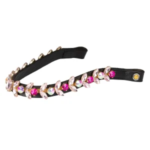 Equestro Frontalino Northern Lights Crystal in pelle