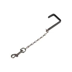 Equestro Gancio con catena in acciaio inox - Unica Nero