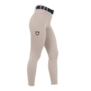 Equestro Leggings donna vita alta con passanti