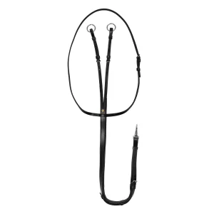 Equestro Martingala in cuoio con cuciture argento