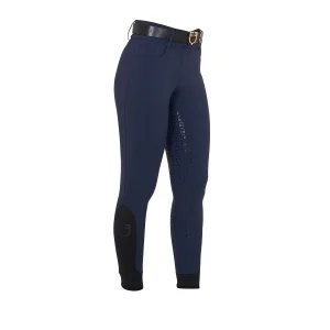 Equestro Pantaloni donna vita alta slim con fodera in pile e grip