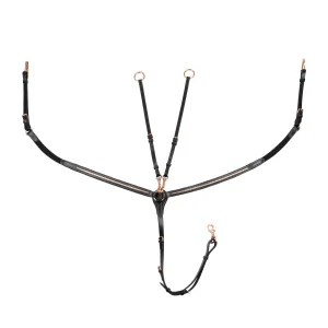 Equestro Pettorale in pelle Rose Gold Clincher con forchetta