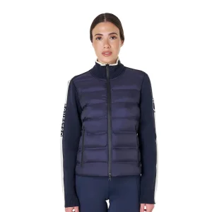 Equestro Piumino donna in nylon e maglia con zip