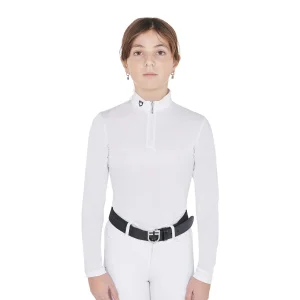 Equestro Polo Bambina Anahid Slim Fit UV - 8 Years Bianco