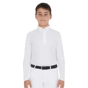 Equestro Polo Bambino Warm+ manica lunga Slim Fit