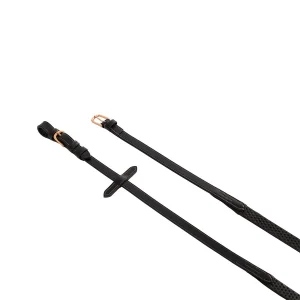 Equestro Redini per testiera inglese in cuoio e gomma - rose gold