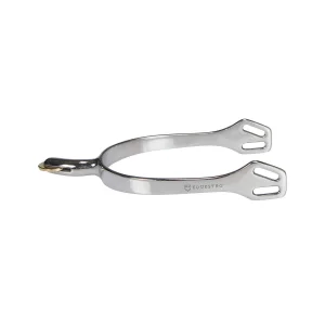 Equestro Speroni inglesi con rotella orizzontale curva in acciaio inox - 30 mm