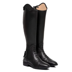 Equestro Stivali Dusk unisex in cuoio con inserto multilogo