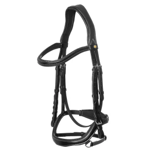 Equestro Testiera anatomica in cuoio con cuciture a contrasto