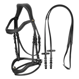 Equestro Testiera inglese in morbido cuoio cucita