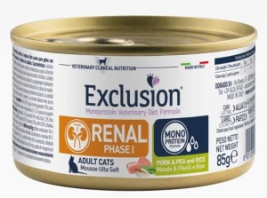 Exclusion Cat Renal Fase I Maiale/Piselli/Riso 85g - Dorado
