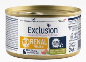 Exclusion Cat Renal Fase II - Maiale/Piselli/Riso 85g - DORADO