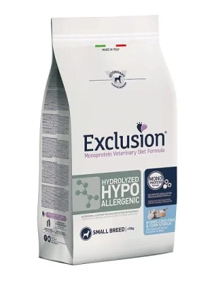 Exclusion Dog Hydrolized Mini Hypo Pesce/Amido 2kg - Dorado
