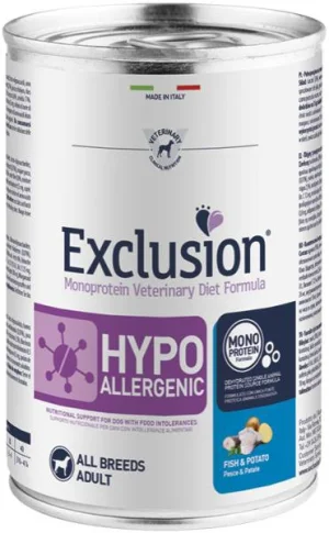 Exclusion Hypoallergenic Cane Umido Fish & Potato 400 g