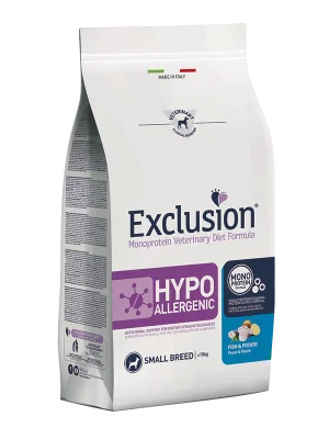 Exclusion Hypoallergenic Pesce e Patate Small 2 kg