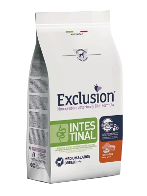 Exclusion Intestinal Cane Maiale, Riso e Piselli Medium/Large