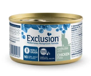 Exclusion Medit Noble Cat 7+ Sterilized Pollo 85g - Dorado