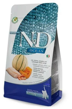 Farmina ND Cat Ocean Pumpkin Kitten Merluzzo/Gamberetti/Melone 5kg