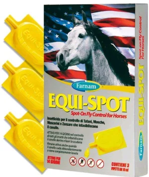Farnam EQUI-SPOT - Insetticida spot-on per cavalli (3 pipette da 10 ml)