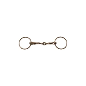 Filetto ad anelli con asta torciglione Inox (anello 65 mm) - Umbria Equitazione