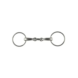Filetto ad anelli in acciaio inox con oliva (Curved Mouth) - Umbria Equitazione