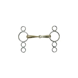 Filetto Pessoa pieno in rame tedesco 2 chiamate - Umbria Equitazione - 13,5 cm