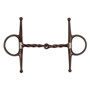 Filetto Western Pool's con aste in ferro brunito e torciglione grosso - 12,5 cm
