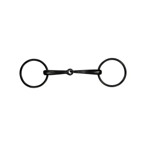 Filetto Western snodato con anelli in ferro nero Pool's - 12,5 cm