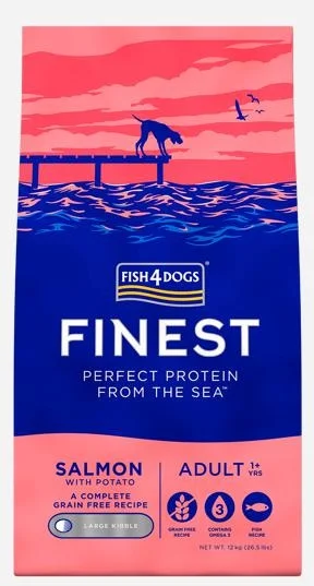 Fish4Dogs Finest Adult Salmone/Patate (Large Kibble) KG 12