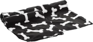 Flamingo Coperta Milda nera 150x130x0,2 cm