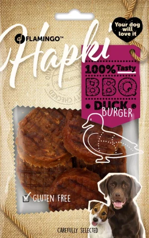 Flamingo Hapki BBQ Burger con Anatra per Cani 85 g