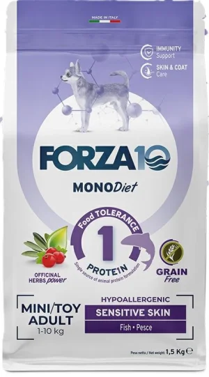 Forza10 Dog Mini Adult Sensitive Skin Pesce 1,5 kg