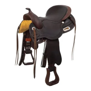 Freemax Sella Western TreeLess in Pelle Buffalo - Testa Moro