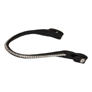 Frontalino in pelle di vitello con cristalli ovali - Acavallo