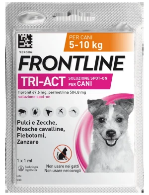 Frontline Tri-Act Cane 5-10 kg - 1 pipetta