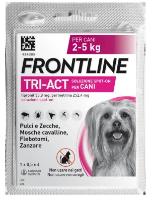 Frontline Tri-Act per cani 2-5 kg - 1 pipetta antiparassitaria