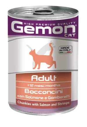 Gemon Cat Bocconi Salmone e Gamberetti 24 x 415 g
