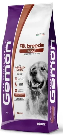 Gemon Medium Agnello e Riso 15 kg - Crocchette per Cani Medi