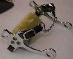 Hackamore inox con nasalina in cuoio - Umbria Equitazione