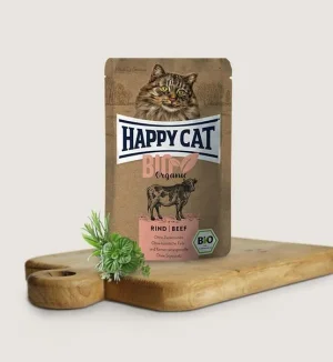 Happycat Bio Buste Manzo 12 x 85 g per Gatti