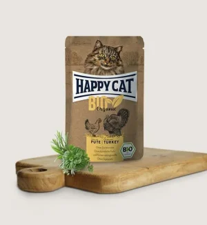 Happycat Bio Buste Pollo/Tacchino per Gatti 12 x 85 g