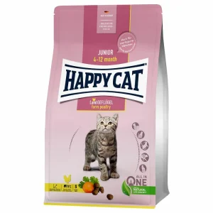 HappyCat Junior Farm Poultry (Pollo) 1,3 kg - Crocchette per gattini
