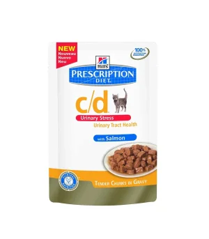 Hill's c/d Urinary Stress Salmone Umido Gatto 12x85 g