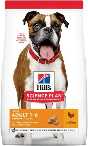 Hill's Mantenimento Light per Cani al Pollo 12 kg