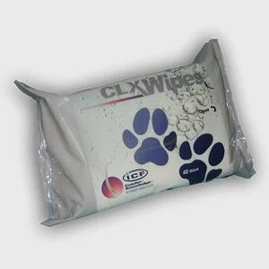 ICF CLX Wipes 40 Salviette Detergenti per Cani e Gatti