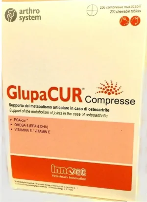 Innovet Glupacur - Integratore per cani, 200 compresse