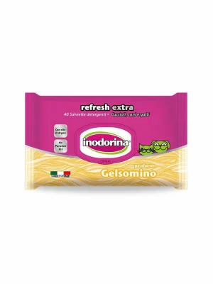Inodorina Salviette Extra Gelsomino per Cani - 40 pz