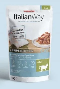 Italian Way Cat Buste 28 x Gr 85 Merluzzo/Spirulina - Giuntini