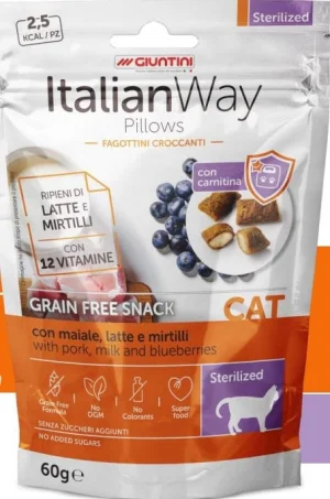 Italian Way Cat Pillow Sterilized Maiale 60g - Giuntini