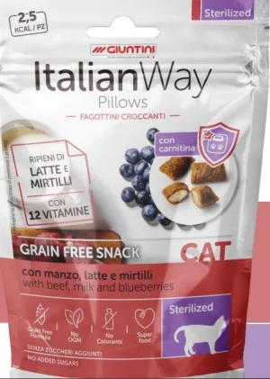 Italian Way Cat Pillow Sterilized Manzo 60g - Giuntini